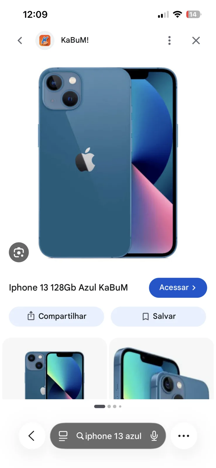 iPhone 13 128 gigas usado em ótimas condições pequena marca de uso