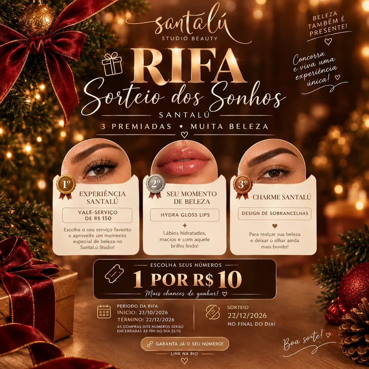 🎁 SORTEIO DOS SONHOS SANTALÚ 🧑🏾🎄🎄